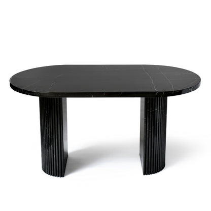 ROSA Dining Table | Natural Marble | Black Marquina - Home Elements