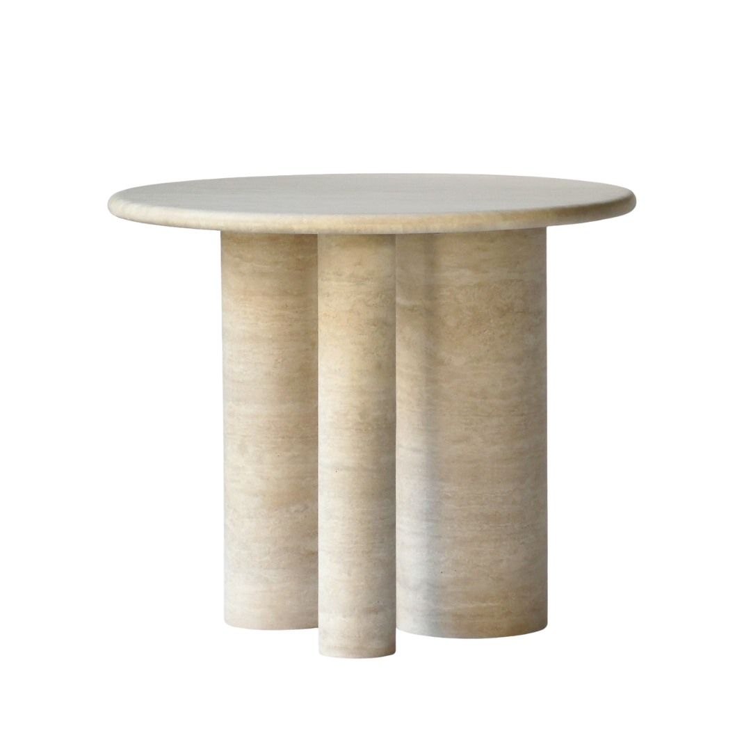 LENA BISTRO TABLE | Natural Travertine | Beige