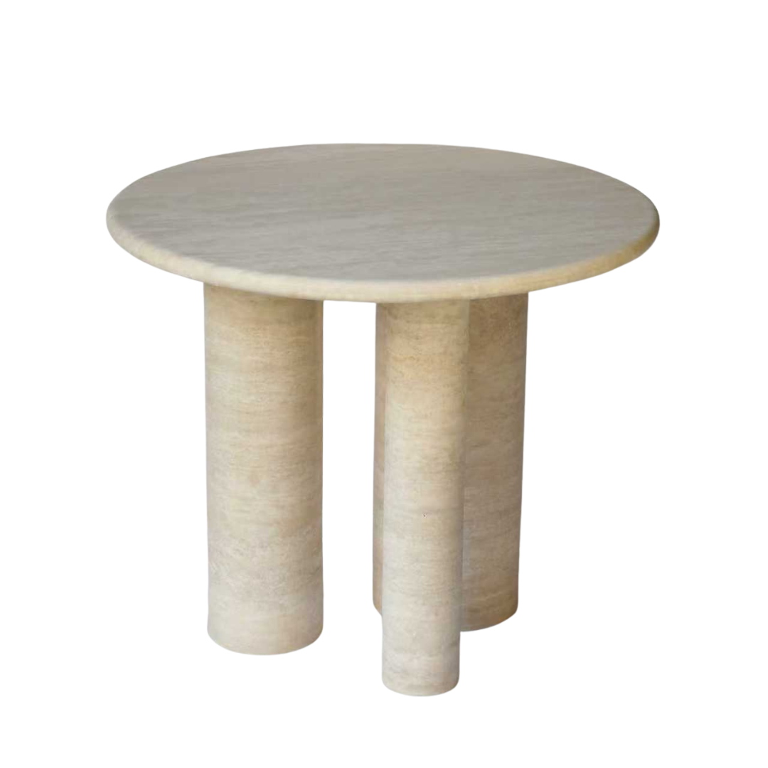 LENA BISTRO TABLE | Natural Travertine | Beige