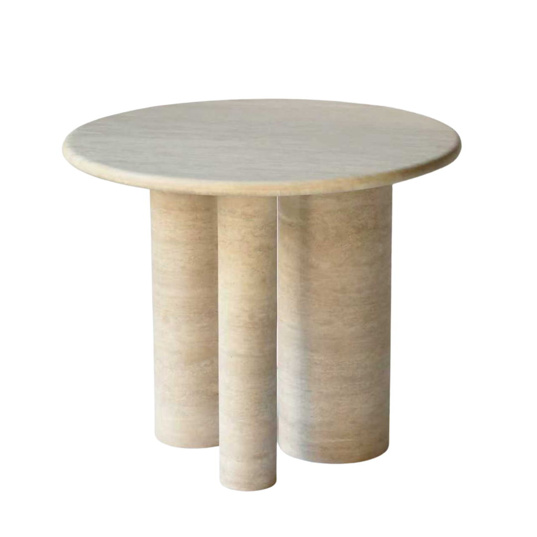 LENA BISTRO TABLE | Natural Travertine | Beige