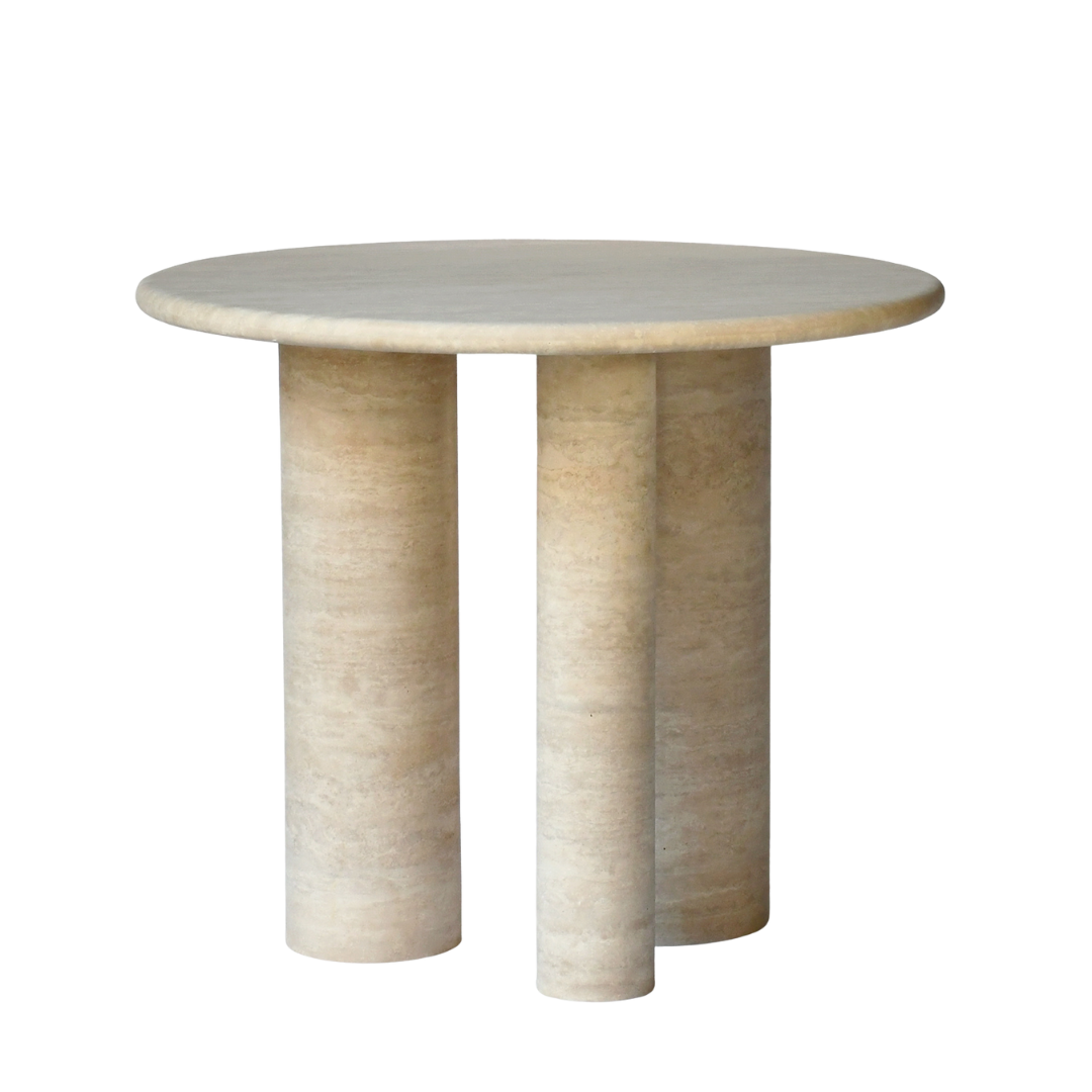 LENA BISTRO TABLE | Natural Travertine | Beige