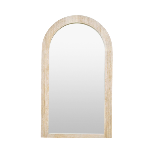 MOIRE Floor Mirror | Natural Travertine | Beige