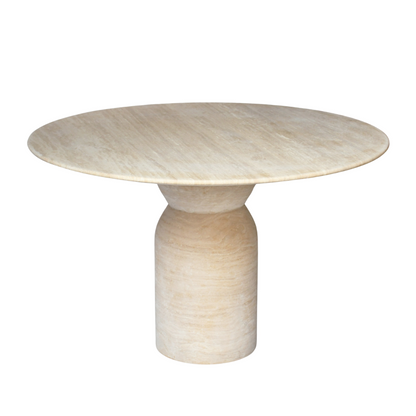 Natural Travertine Beige round dining table