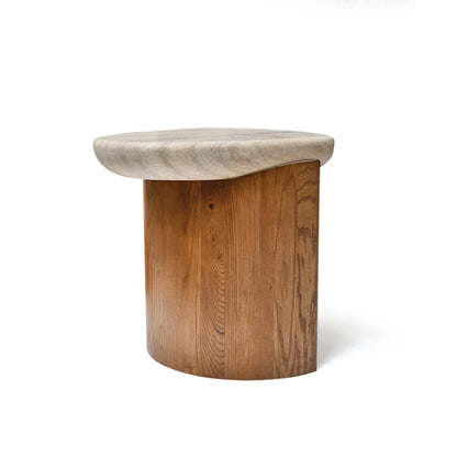 MIZU | Side Table | Natural Travertine | Beige