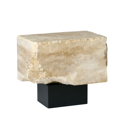  Natural Travertine Beige side table