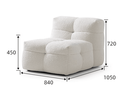 Stylish fabric single seater sofa