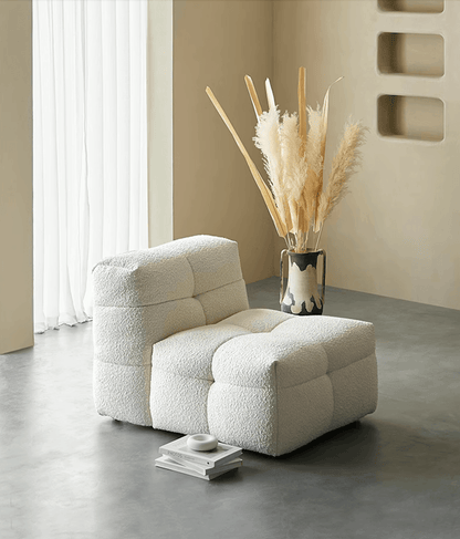 Elegant white single seater sofa for your stylish living room