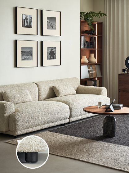 ZANE 3 Seater Sofa | Cream White - Home Elements