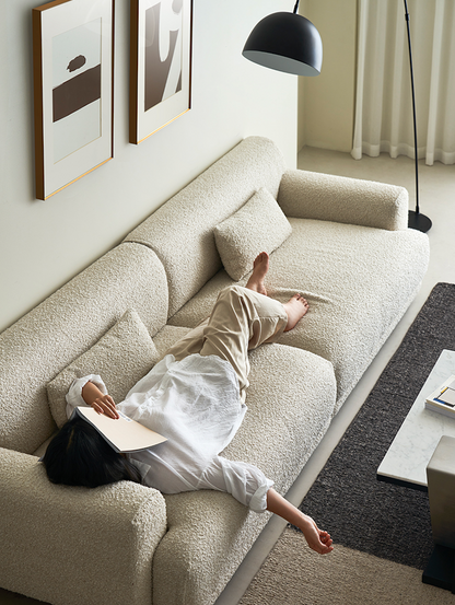 ZANE 3 Seater Sofa | Cream White - Home Elements