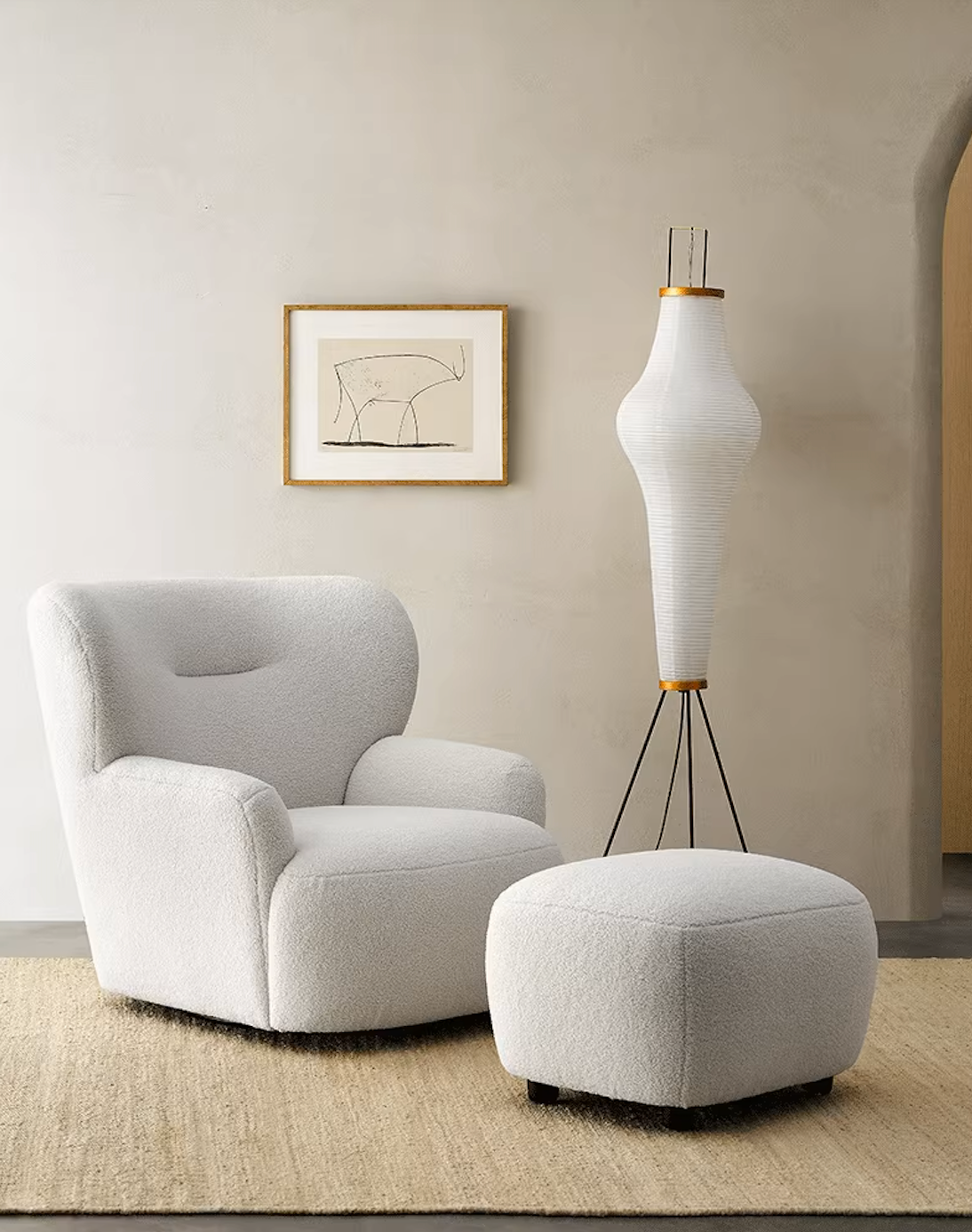 KIRA Armchair with Ottoman - Home Elements