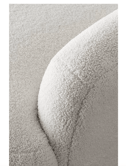 KIRA Armchair with Ottoman | White - Home Elements
