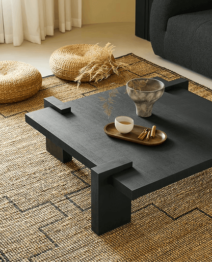 Handcrafted black coffee table in Auckland