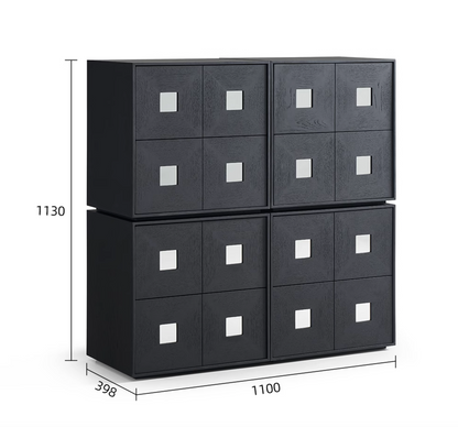 PUZZLER Buffet Table | Entertainment Unit | Black - Home Elements