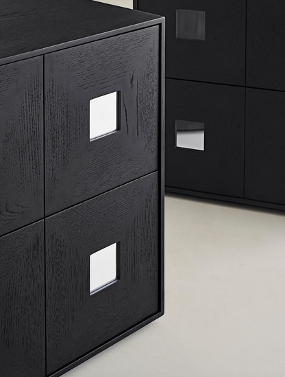PUZZLER Buffet Table | Entertainment Unit | Black - Home Elements