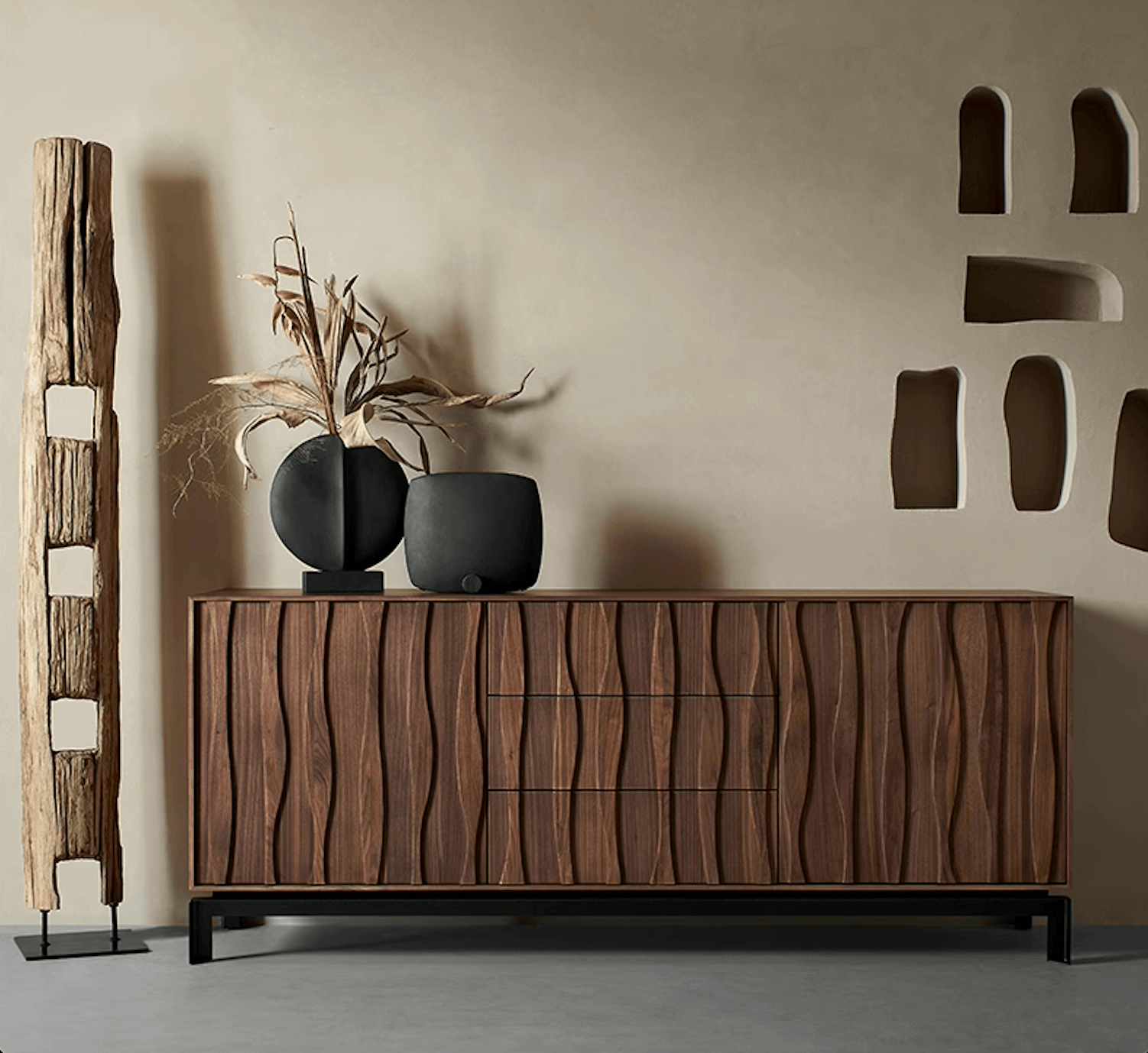 NEWTON Buffet Table | Walnut wood - Home Elements