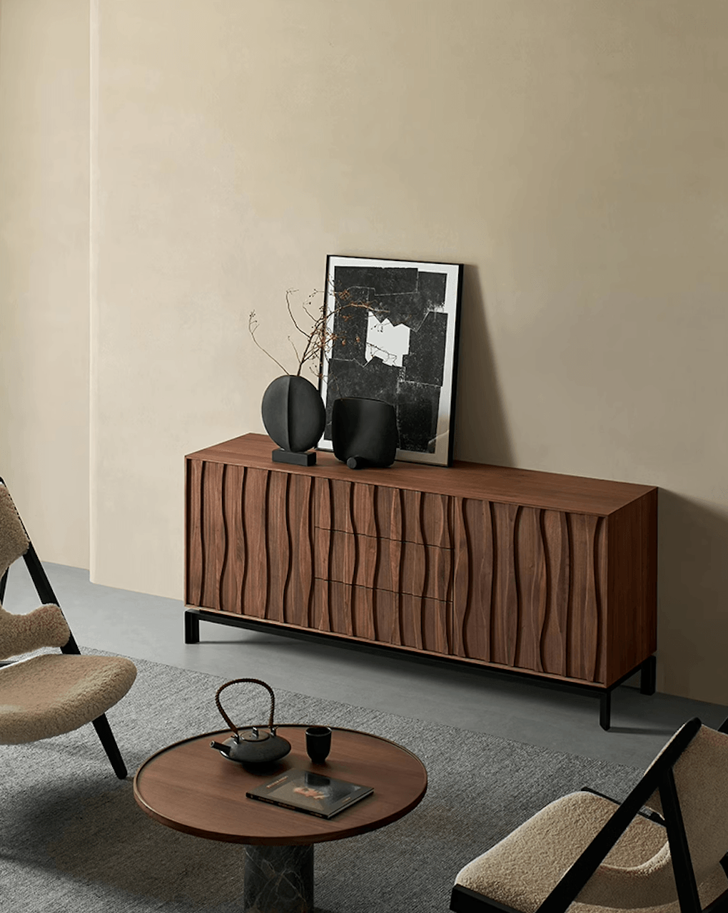 NEWTON Buffet Table | Walnut wood - Home Elements