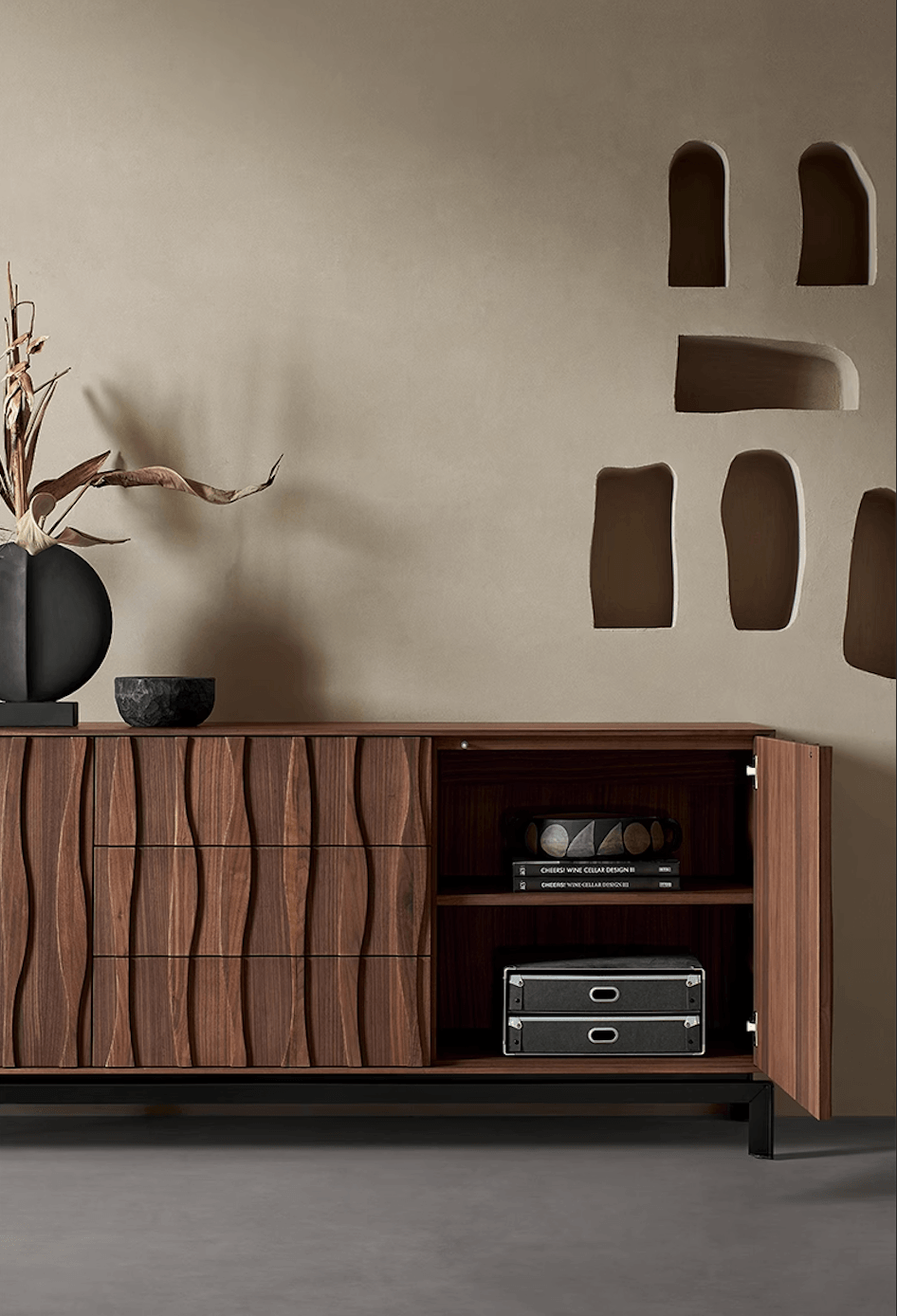NEWTON Buffet Table | Walnut wood - Home Elements