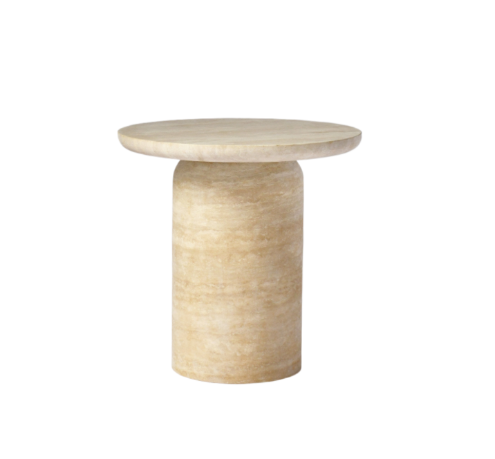 SOREN Side Table | Natural Travertine | Beige