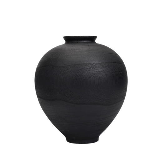 Carbonized Wooden Vessel | Black | Small