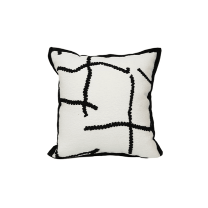 Lina Off-white Wavy Cushion - Home Elements