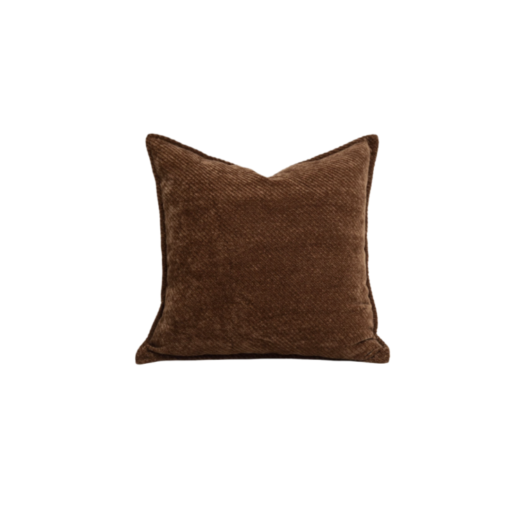 Charlie Velvet Luxe Brown Cushion