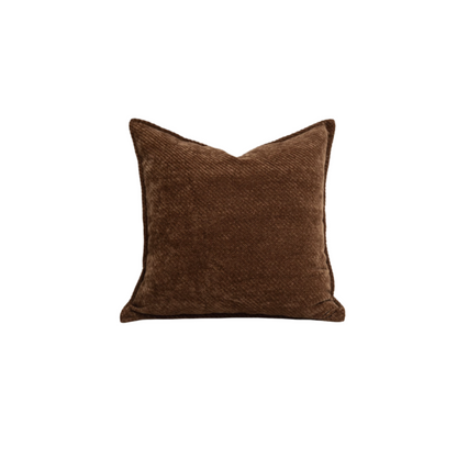 Charlie Velvet Luxe Brown Cushion - Home Elements