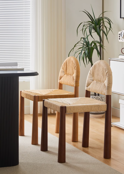 Natural wood dining chair | wooden dining chair