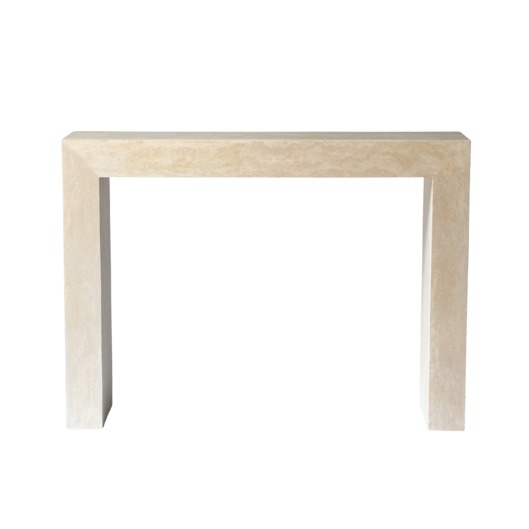 SORA Hall Table | Console Table | Natural Travertine | Beige