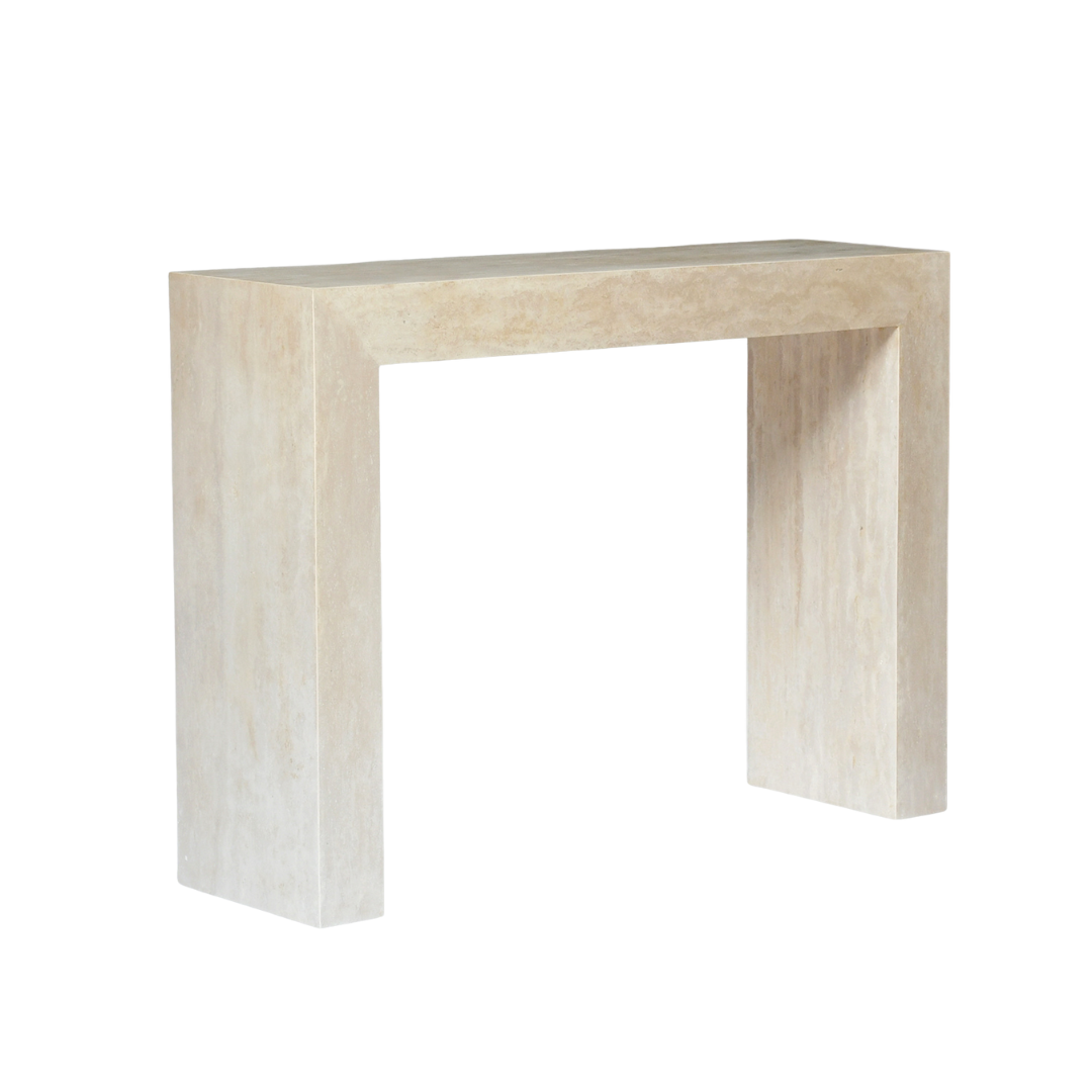 SORA Hall Table | Console Table | Natural Travertine | Beige
