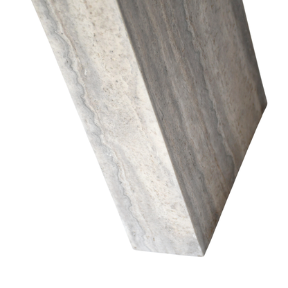SORA Hall Table | Console Table | Natural Travertine | Grey