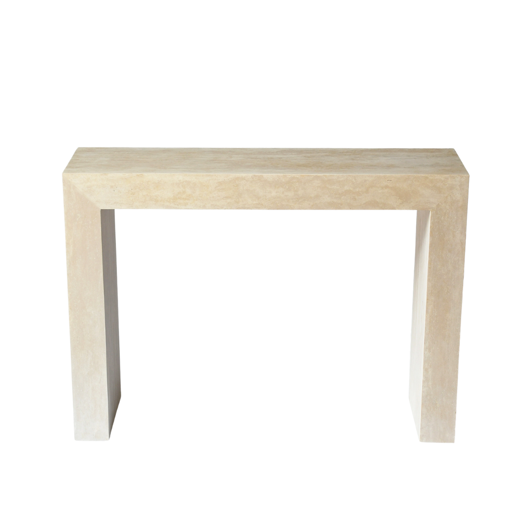 SORA Hall Table | Console Table | Natural Travertine | Beige