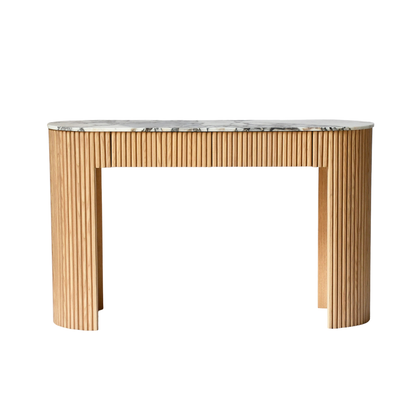 CELINA Hall Table | Console Table | Natural Marble | Ocean Storm