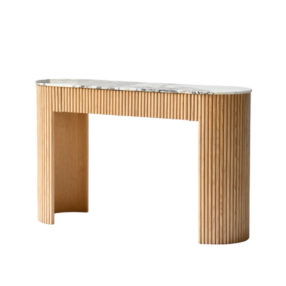 CELINA Hall Table | Console Table | Natural Marble | Ocean Storm