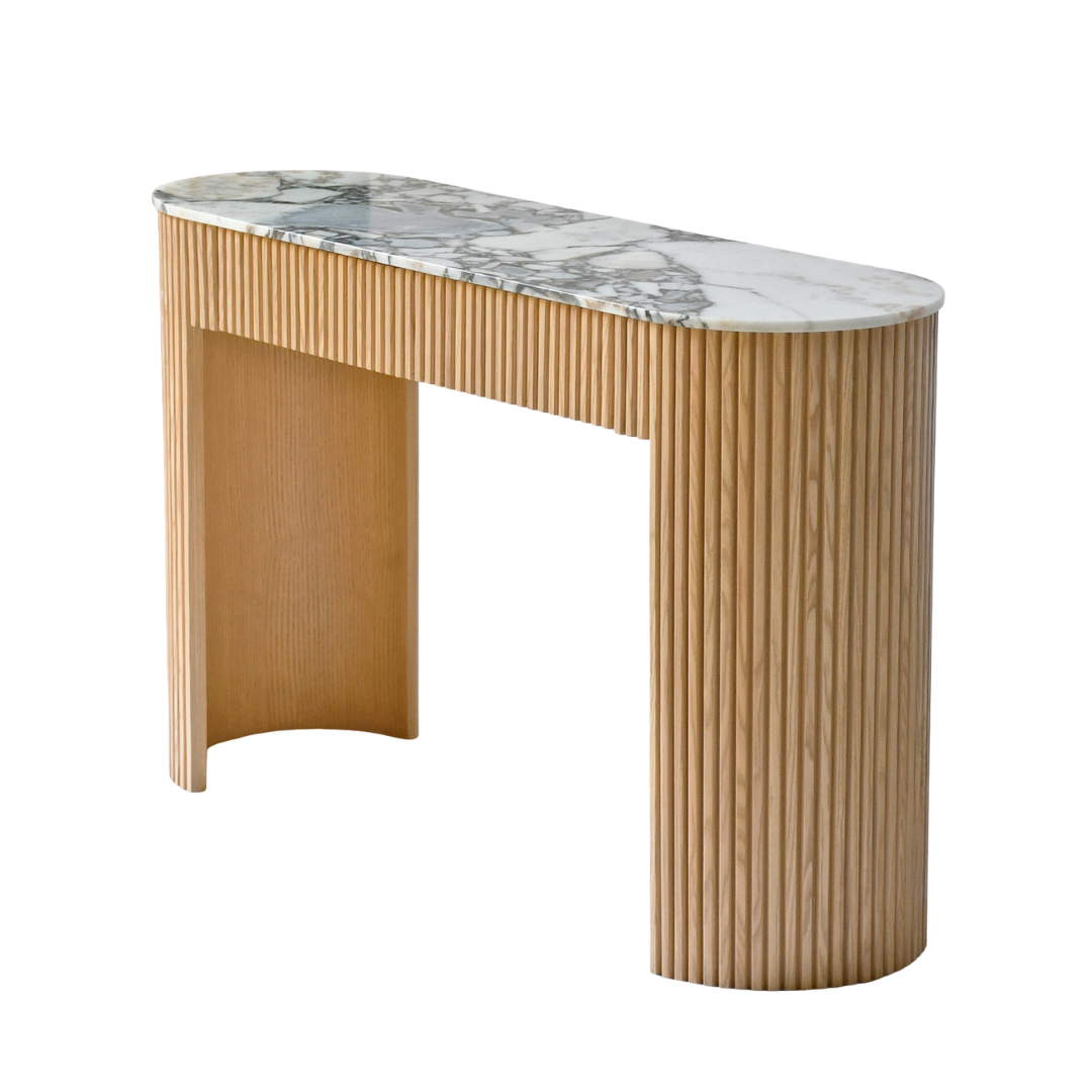 CELINA Hall Table | Console Table | Natural Marble | Ocean Storm
