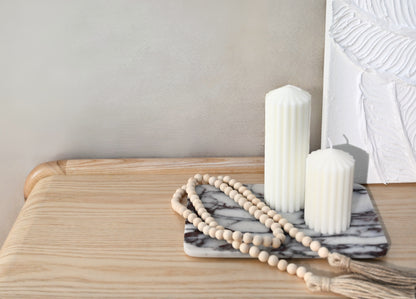 Flat Marble Tray with natural veining