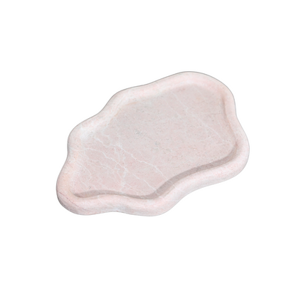 Organic-shaped Marble Tray 