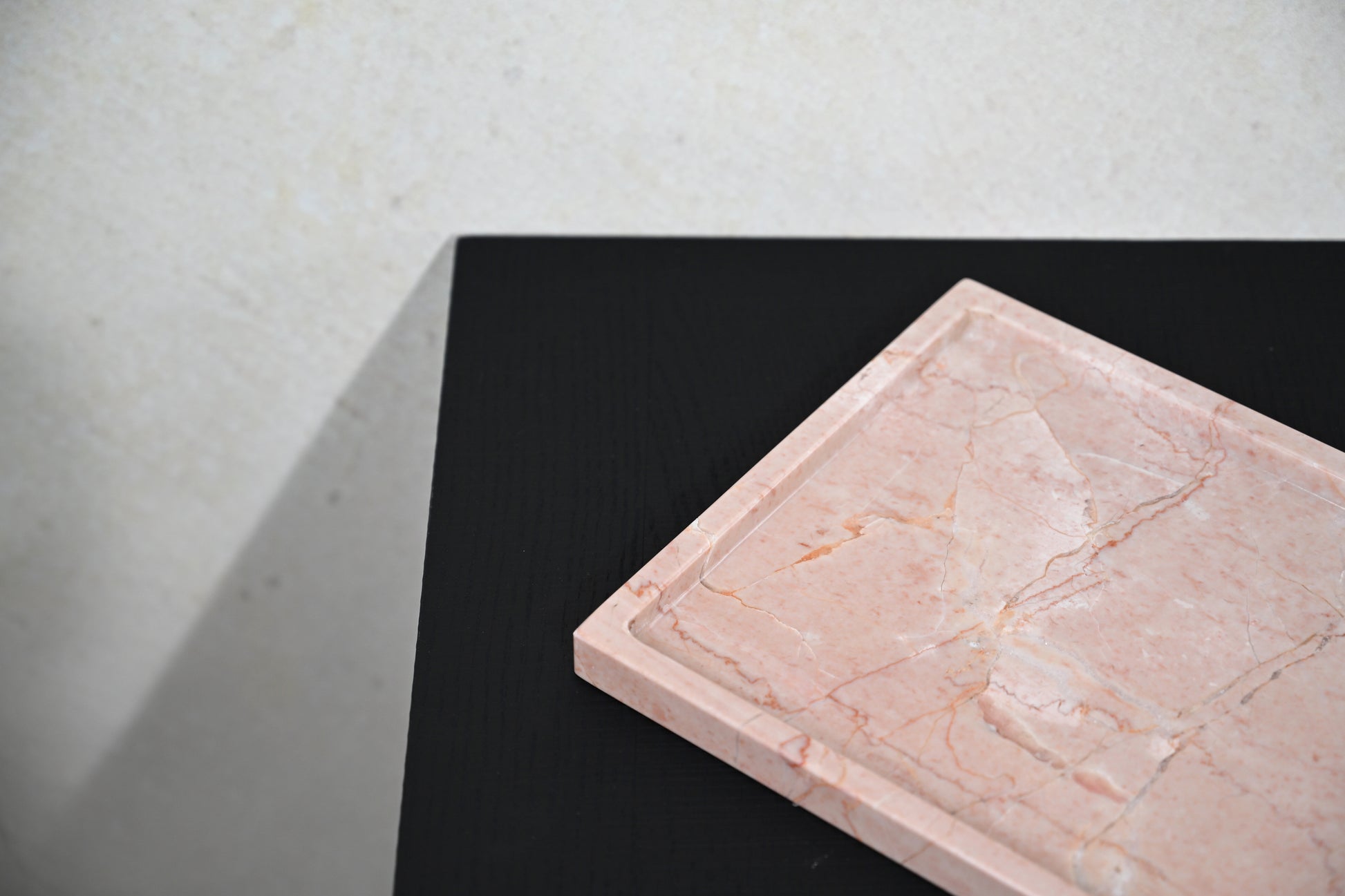 Rectangular Marble Serving Tray with natural veining