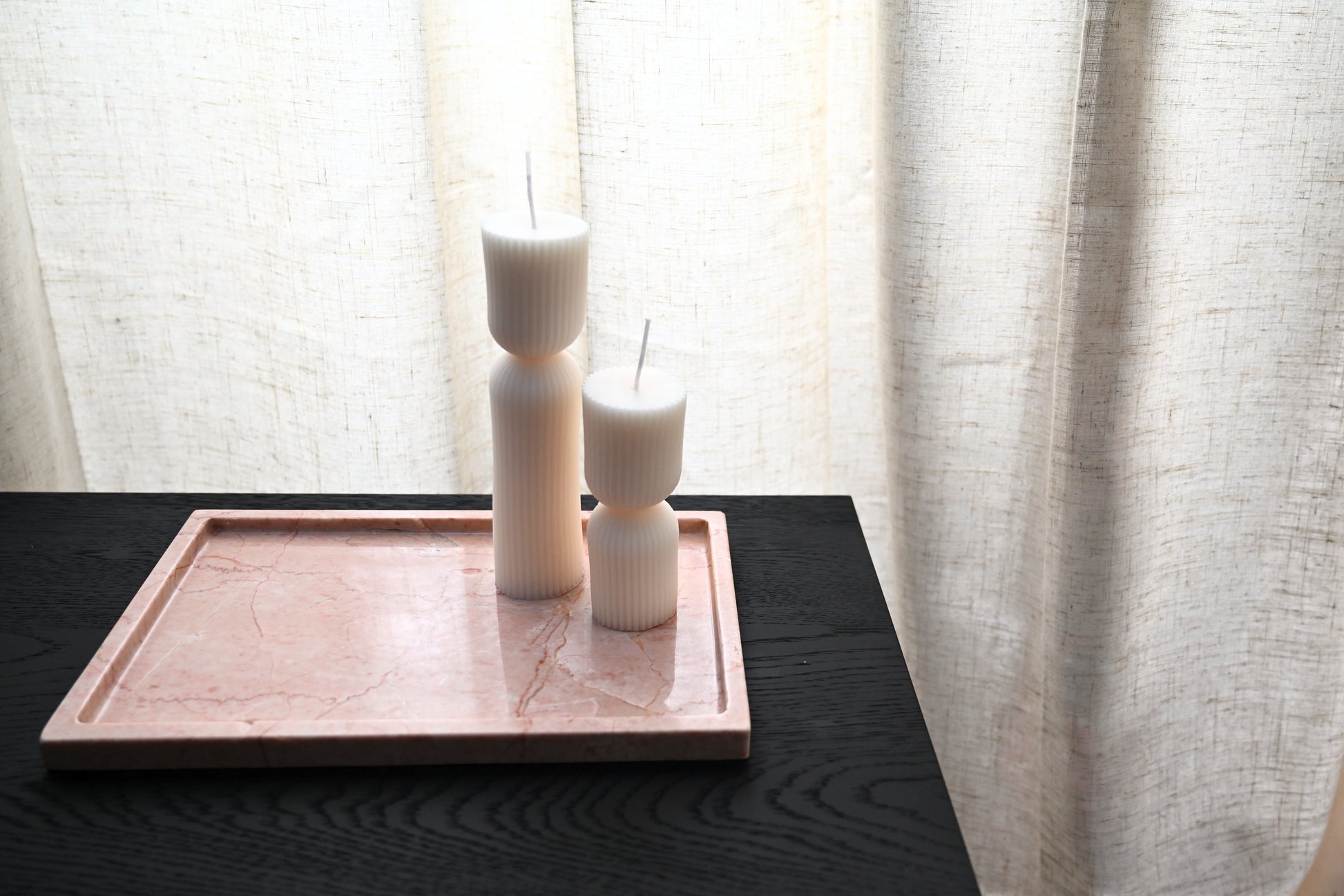 Rectangular Marble Serving Tray with natural veining