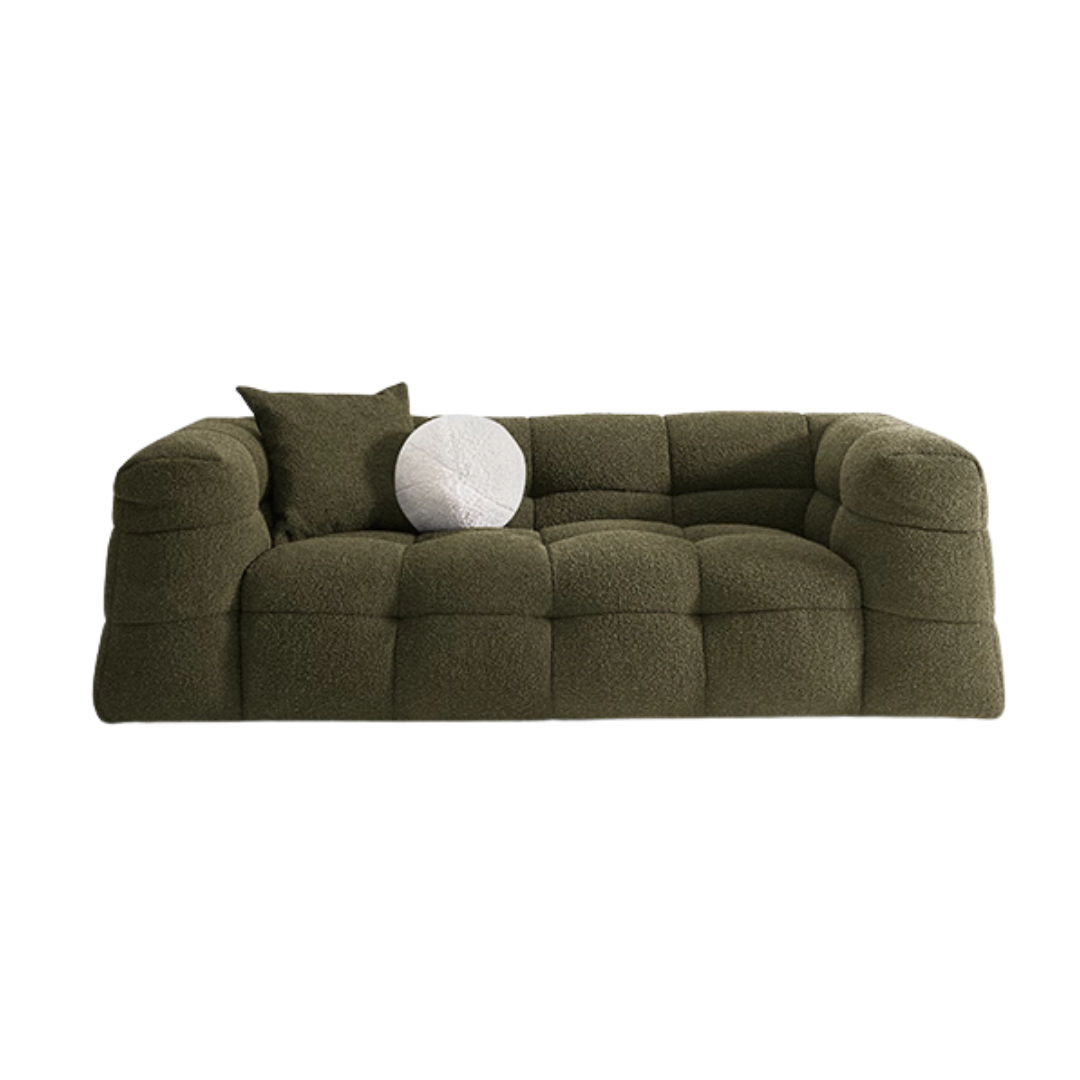 MILO 3 Seater Fabric Sofa | Forest green – Home Elements