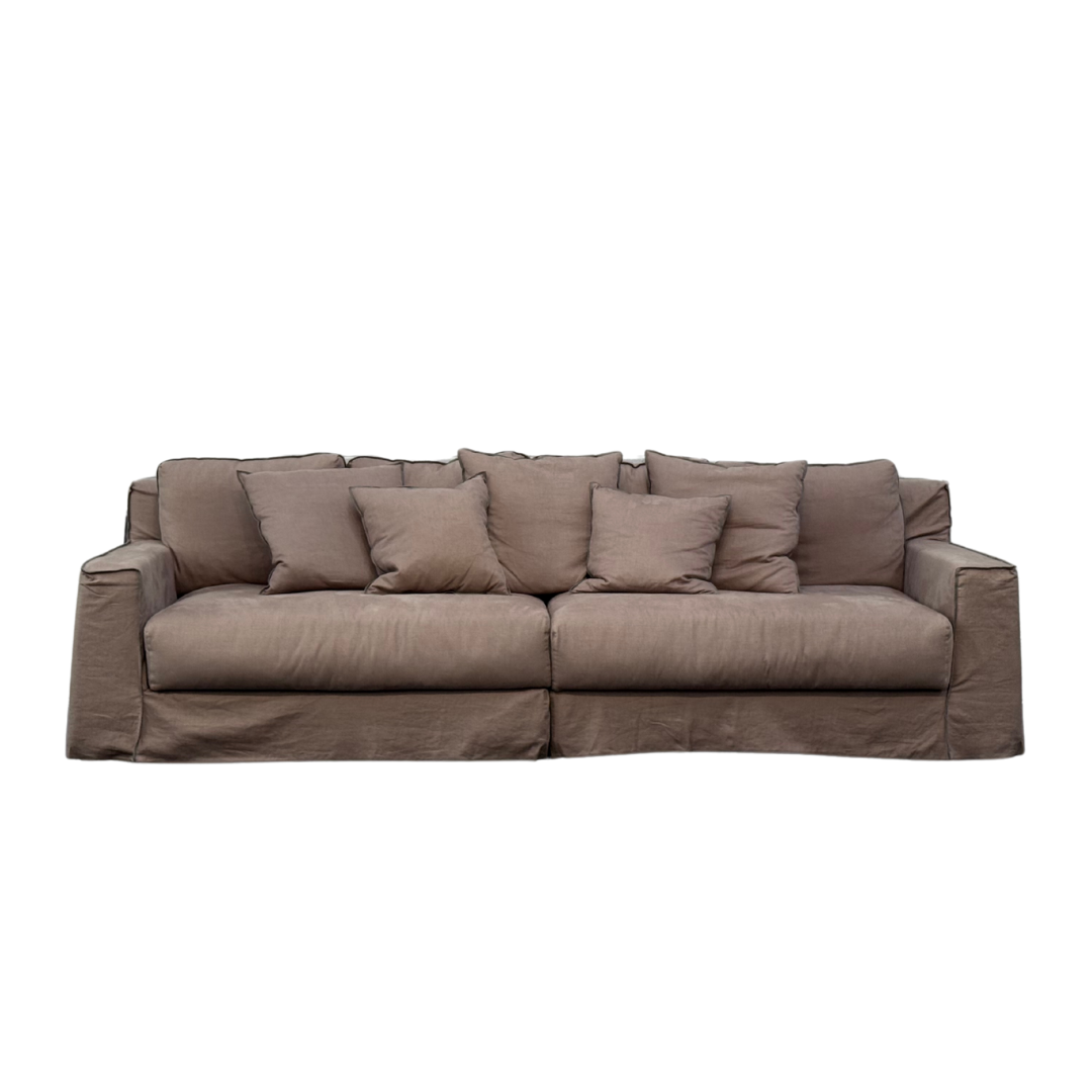 NORA Fabric Sofa | Stone Brown | Linen | 2 or 3 seater