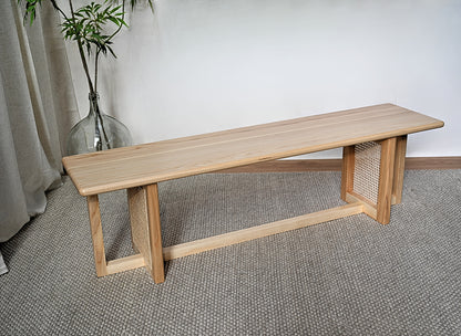 ash wood dining bench seat 160cm