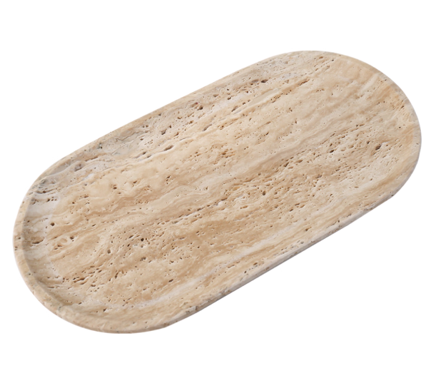 Travertine Oval Tray | Natural Travertine | 30cmX15cmX1.8cm