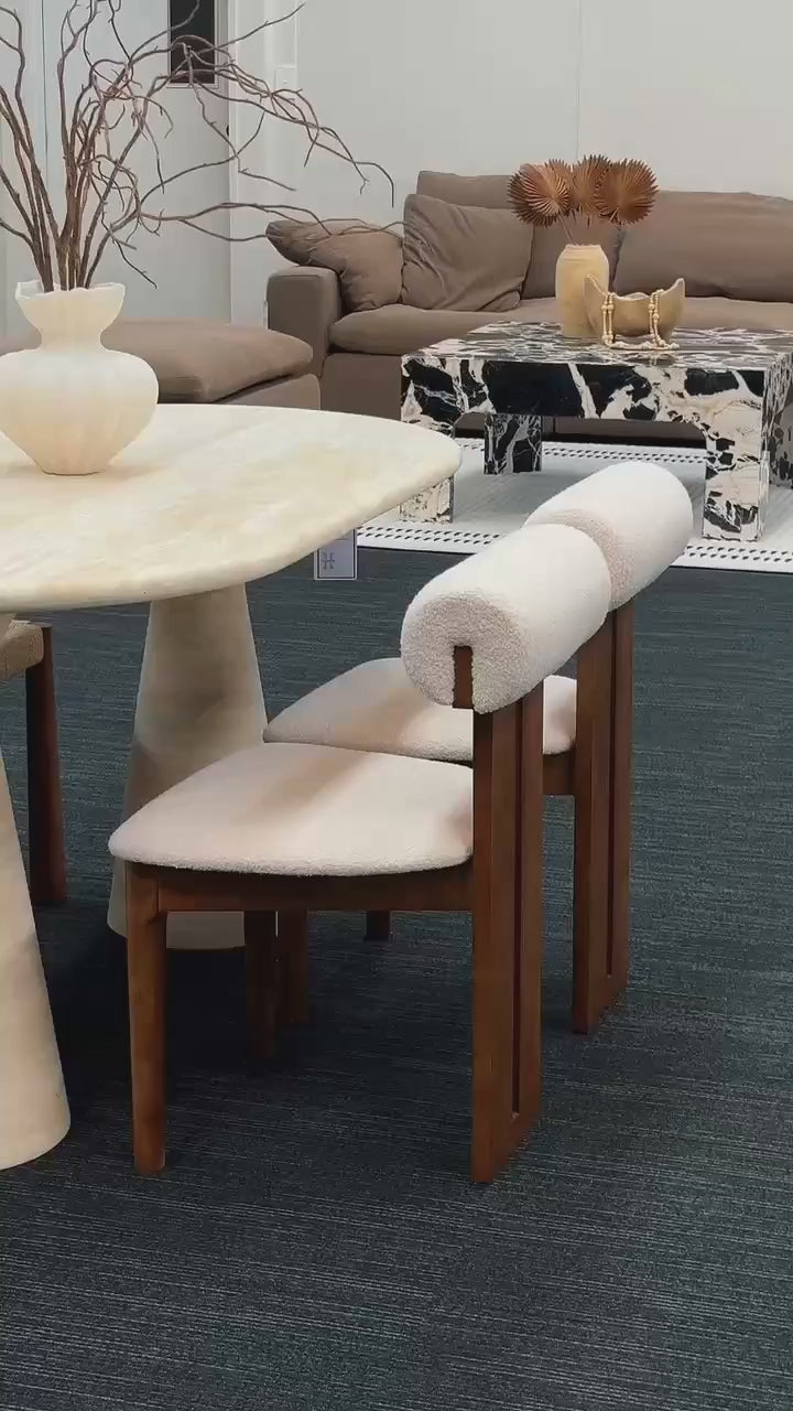 LIMA Dining Table | Natural Travertine Table | Beige - Home Elements