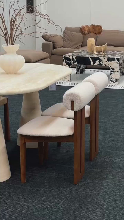 LIMA Dining Table | Natural Travertine Table | Beige - Home Elements