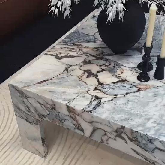 MORGAN Coffee Table | Natural Marble | Ocean Storm - Home Elements