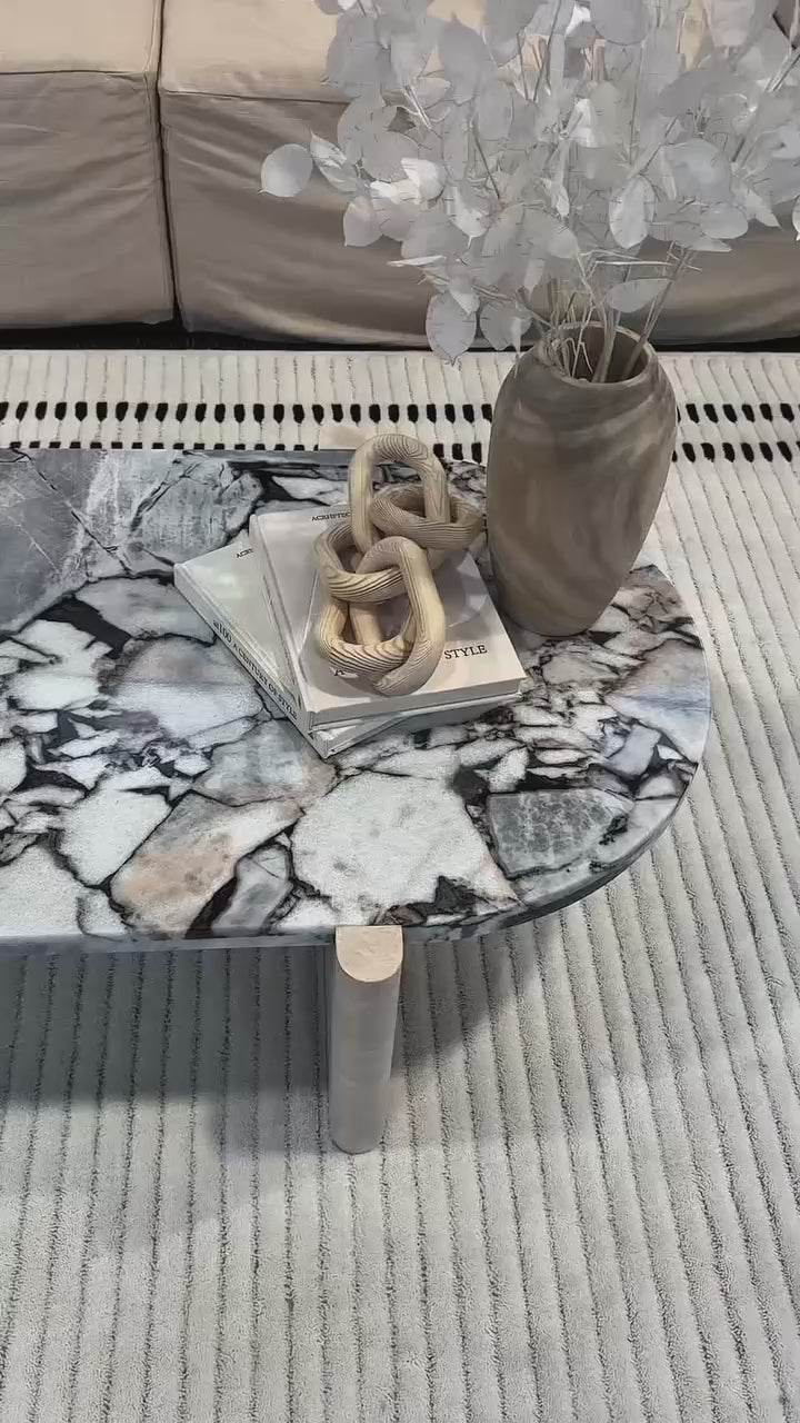Natural Travertine & Marble coffee table