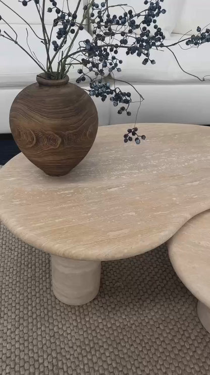DIANA Coffee Table | Natural Travertine Beige - Home Elements