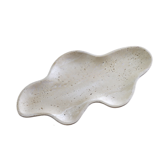 Cloudform Travertine Tray | Beige | 30cmX16cmX1.8cm