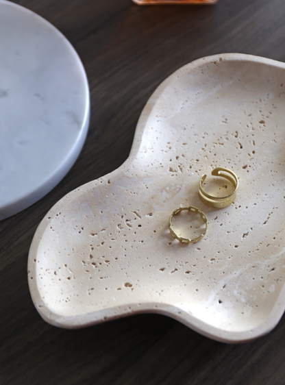 Cloudform Travertine Tray | Beige | 30cmX16cmX1.8cm